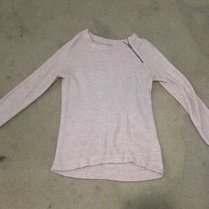 Abercrombie & Fitch Light Pink Long Sleeve Top with Zipper